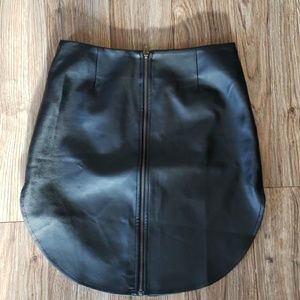 Vegan leather mini skirt